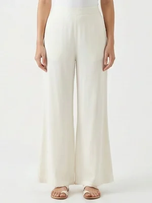 flaredrayonpalazzopants offwhite