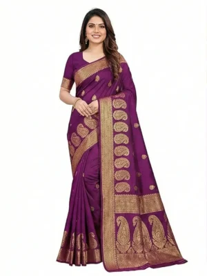 mysorecrepesilksaree purple